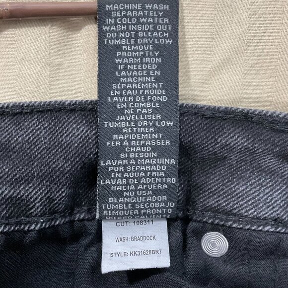 Kendall + Kylie Shorts Womens 9 The Hipster Black Denim Button Fly Cut Offs 30x3 - Picture 5 of 9